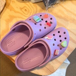 CROCS Lavender Clogs with Charms